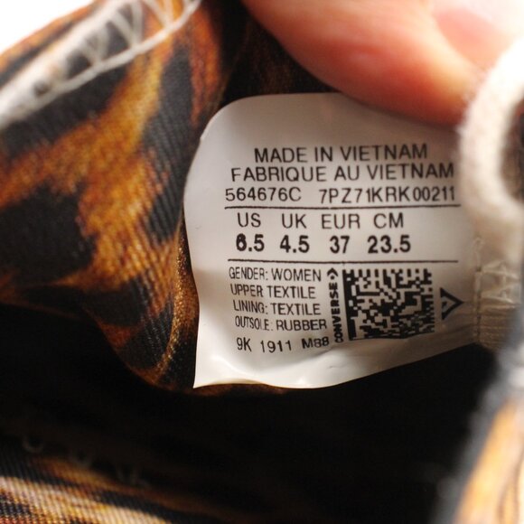 Converse All Star Lift Women's Size 6.5 Shoes Cheetah Print Platform Sneakers - Picture 3 of 9